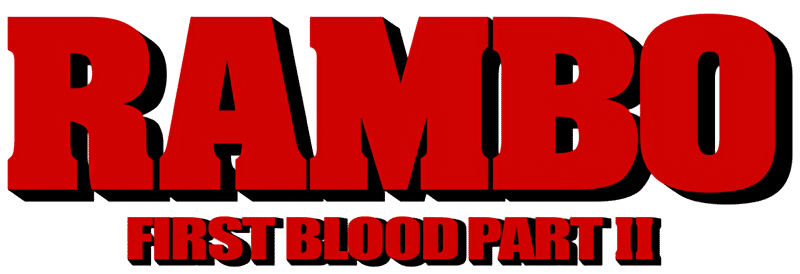 Rambo First Blood Part II logo for Commodore 64